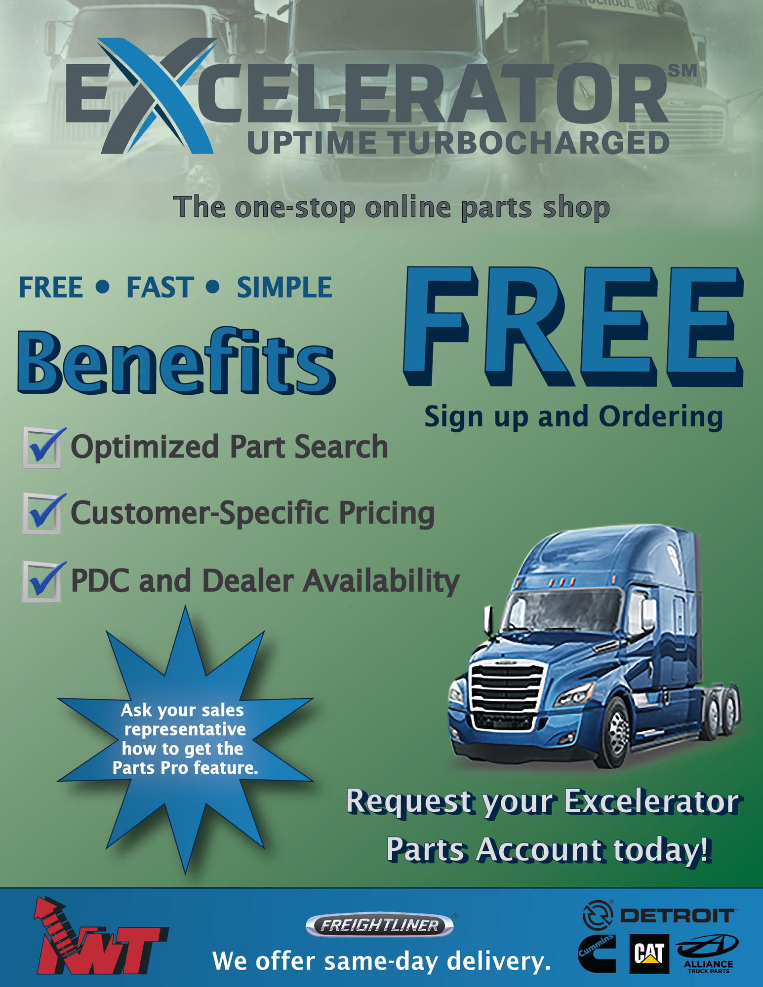 Go to northwestfreightliner.com (Excelerator%20flyer%203 subpage)